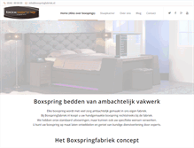Tablet Screenshot of boxspringfabriek.nl